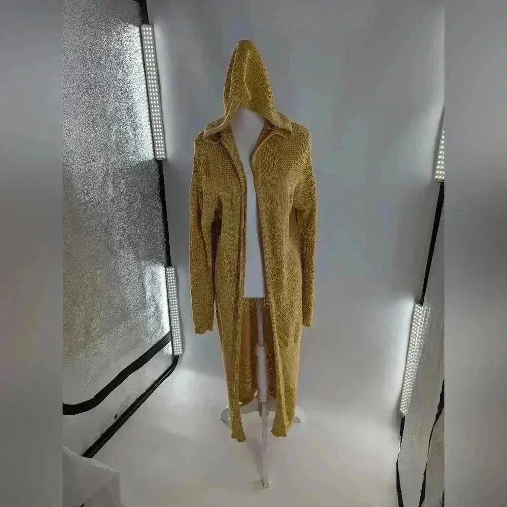 Marled Reunited Clothing Open Front Cardigan M Sahara Sun - Picture 1 of 9